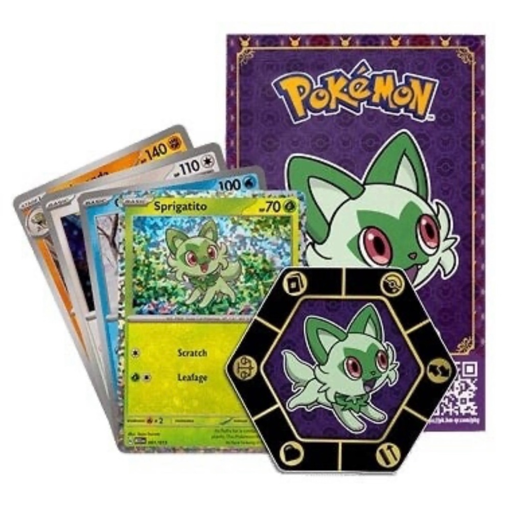3 for $8 - Pokemon Match Battle Sprigatito Card Pack Happy Meal Toy